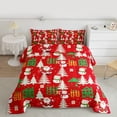 thumbnail image 2 of Feelyou Kawaii Santa Claus Bedding Comforter Set for Child, Red Christmas Snowman Twin Comforter Sets, Happy New Year Reversible Bedding Set, Lightweight Room Decor, 2 Pieces, 2 of 8