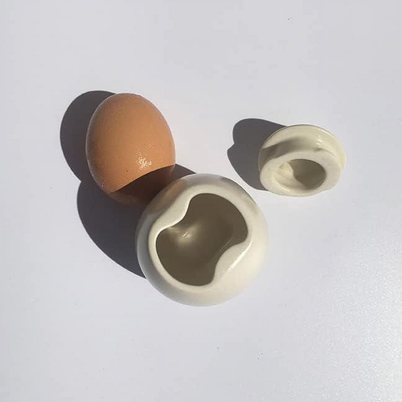 AggCoddler - Scandinavian Stoneware Egg Coddler with Simple Screw Lid - Updated Minimalist Design Egg Poacher Cooker for Quick and Easy Breakfast or Elegant Display - Made in the EU (Julia (Small))