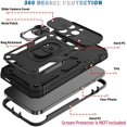 thumbnail image 6 of iPhone 13 Pro Max 5G Case with Slide Camera Cover Military Grade Heavy Duty Shockproof Three-Layer Case with 360° Ring Stand for iPhone 13 Pro Max 6.7"-Black, 6 of 16