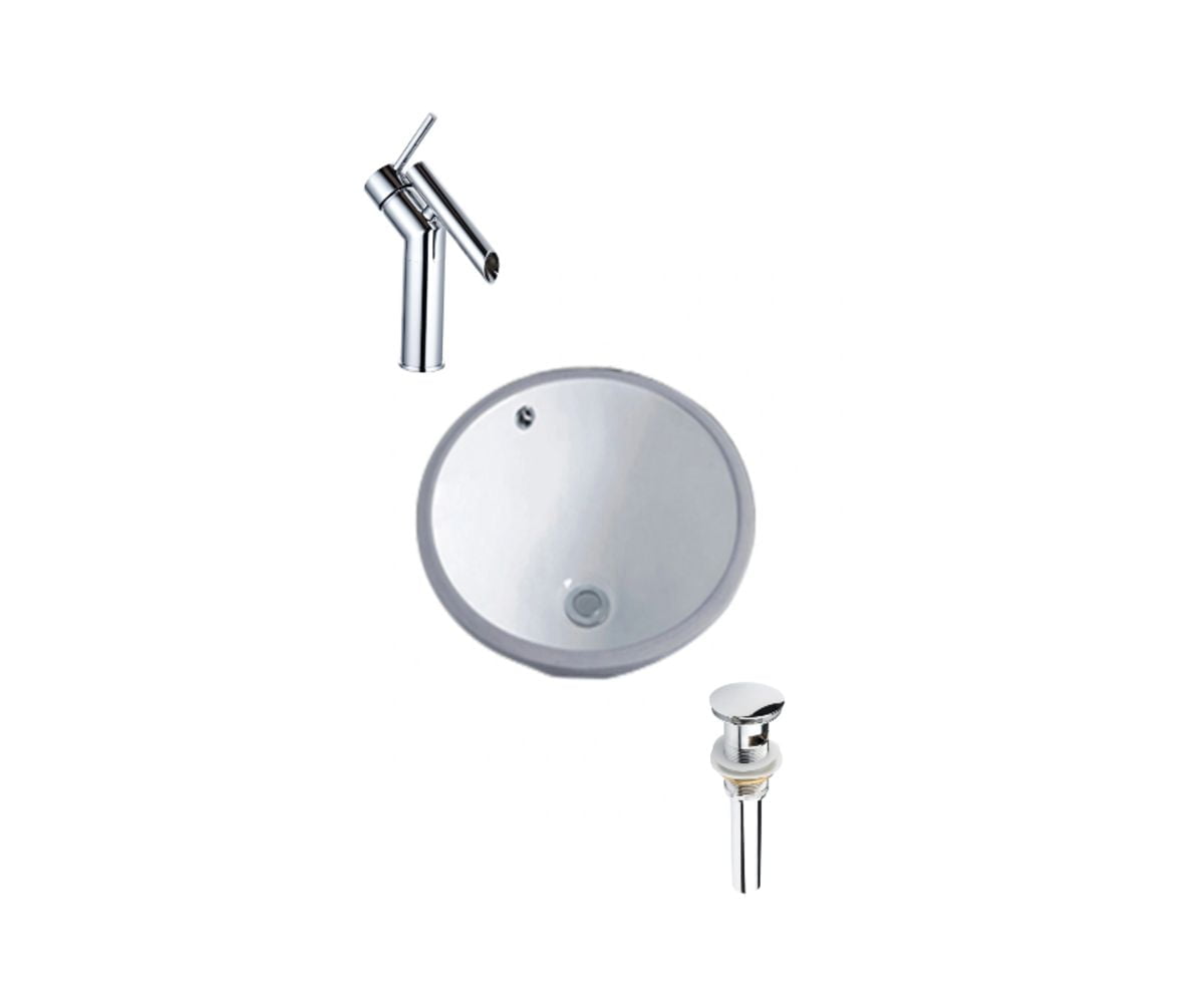 DROP Bath and Kitchen DR091148 Undermount Bathroom Sink Set