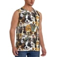 thumbnail image 2 of Uemuo Cute Dog Pattern Men's Sleeveless T-Shirt,Muscle Athletic Tank Top, Moisture-wicking Quick-dry Breathable Classic Tee Top for Gym Run Outdoor Sports-X-Large, 2 of 8