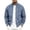 Light Blue, variant on FRSASU Men's Faux Suede Bomber Jacket Zip‑Up Ribbed Collar Casual Lightweight Outerwear with Side Pockets Red