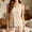 Beige, variant on Women Sleeveless Tank Pajamas Plus Size Round Neck Summer Casual Fashion Sleepwear