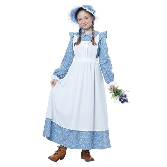 "California Costumes Pioneer Girl Child Costume, Blue, Large"