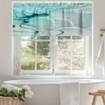 thumbnail image 4 of Marble Texture Valances for Windows, 42 x 12in, Turquoise Marble Tier Abstract Art Rod Pocket Kitchen Valance Curtain Light Filtering Window Treatments for Living Room Bedroom, 1 Panel, 4 of 7