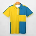 thumbnail image 3 of National Flag Sweden Blue Field Men Zipper T-shirt Summer Casual Short Sleeve T-shirt Top, 3 of 7