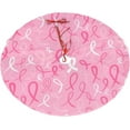 thumbnail image 2 of Breast Cancer Awareness-3 Christmas Tree Skirt Round Winter Snow Suitable for Christmas Xmas Halloween Holiday Party Decor Decoration Occasion 30", 2 of 6
