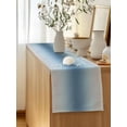 thumbnail image 5 of Table Runner 60 Inches Long for Kitchen Dining, Blue Grey Ombre Dresser Scarf Farmhouse, Dining Table Decorations for Wedding/Parties, Farmhouse Gradient Minimalist 13 x 60 In, 5 of 8