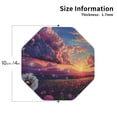 thumbnail image 2 of Disketp Dreamy Dandelion Sunset Funny Coasters,4 Pcs Leather Coasters with Holder, Perfect Housewarming Hostess Gifts,Protect Furniture from Water Marks Scratch and Damage-Octagon, 2 of 6