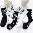 thumbnail image 2 of vlrwzc Butterfly Print Long Socks 6paris Casual Cotton Color Solid Socks Comfortable Breathable Non Slip Funny Socks for Women, 2 of 7