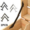 thumbnail image 5 of Goodhd 2PCS Metal Lid Support Hinges Stay Antique Bronze Iron decor hinge Box Furniture, 5 of 5