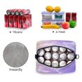 thumbnail image 4 of Lunch Bag Portable Crossbody Meal Bag Cooler Bag Insulated Lunch Bag Food Bag Handheld & Crossbody Design Purple Cloud, 4 of 6