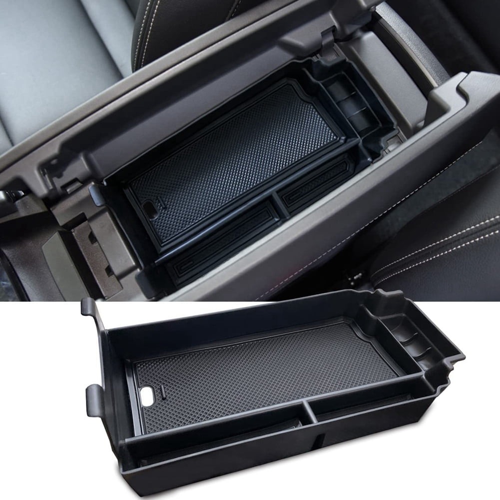 Autorder Center Console Organizer for Nissan Rogue 2021 2022 T33 Accessories Armrest Box Secondary Storage Box Insert Tray with Black Mat 