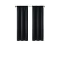 thumbnail image 3 of Mainstays Solid Blackout Curtain Panel Pair, Set of 2, Black, 30”W x 63”L, 3 of 5