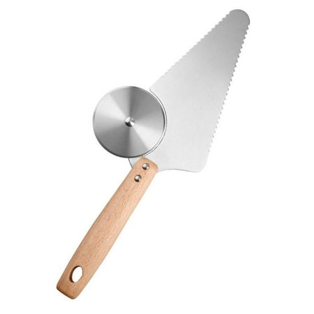 

Pizza Cutter Slicer Shovel 3 in Shovel Wooden Triangle Pizza Steel with Gift Pizza Stainless 1 Shovel Slicer Handle for Pizza Lover