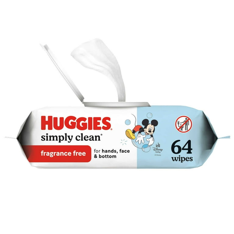 4 pack) Huggies Simply Clean Unscented Baby Wipes, 1 Pack