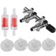 thumbnail image 1 of Aquarium Check Valve Fish Tank Oxygen Tube Suction Cups Set Aquarium Accessories2 Way Stainless Steel Combination, 1 of 5