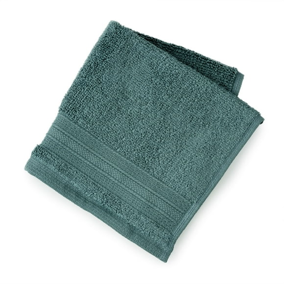 hometrends Solid 100% Cotton Washcloth, 1 Piece, 550 GSM, Highly Absorbent & Soft Bathroom Washcloth, Teal