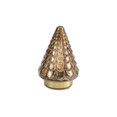 thumbnail image 1 of 7" Sculpture Arbre de Noël en Verre Brun et Or, 1 of 2