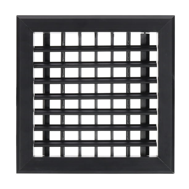 Rejilla de Ventilación de Plástico Uxcell de 8x8 Pulgadas, Ventilación de Aire Ajustable, Rejillas de Filtro de Ventilación Removibles, Rejilla de Aire de Suministro, Negra