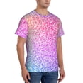 thumbnail image 2 of Bixox Men's Colorful Glitters Printed Short Sleeve Skinny Athletic T-Shirt, 2 of 6