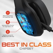 سماعة كمبيوتر لاسلكية Delton 20X مع دونجل USB، سماعة بلوتوث Trucker مع ميكروفون لإلغاء الضوضاء، وقت التحدث 35 ساعة، سماعة رأس أحادية للكمبيوتر والهاتف والسائقين والمكتب ومركز الاتصال - أسود