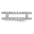thumbnail image 4 of 14K White Gold Ring Band Wedding Diamond Round Guard, 4 of 7