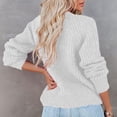 thumbnail image 4 of Turilly Womens Jackets Ladies Clearance, Women Casual Patchwork Leopard Long Sleeve Knit Pullover V-neck Sweater Coat, 4 of 8