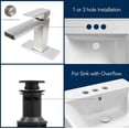 thumbnail image 6 of Bathroom Faucet w/ Deck Plate, 1 handle, 1 or 3 hole Stainless Brushed Nickel, 6 of 7