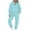 Blue, variant on qolati Tow Piece Outfits for Women 2023 Oversized Half Zip Collared Sweatshirt with Stretch Jogger Sweatpants Loungewear Suits Y2k Casual Loose Vacation Tracksuit Sets