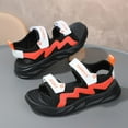 thumbnail image 2 of WUANDIXFA Kids Boys Summer Sports Sandals Hiking Beach Outdoor Open toe Sports Sandals for Kids (Orange, 2.5), 2 of 9
