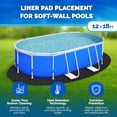 thumbnail image 3 of Swimline Hydrotools Above Ground Oval Liner Pad, Pool Protector Mat, 18 x 33 Ft, 3 of 7