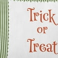thumbnail image 2 of 16" x 16" Simply Daisy Halloween Trick or Treat Ticking Polyester Accent Pillow, Scallion Qty 1, 2 of 6