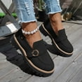 thumbnail image 2 of Xiaoxatg Women's Casual Shoes Stylish Solid Color Platform Mary Jane On Comfortable Leather Loafers for Everyday Walking Needs 7.5 Black, 2 of 9