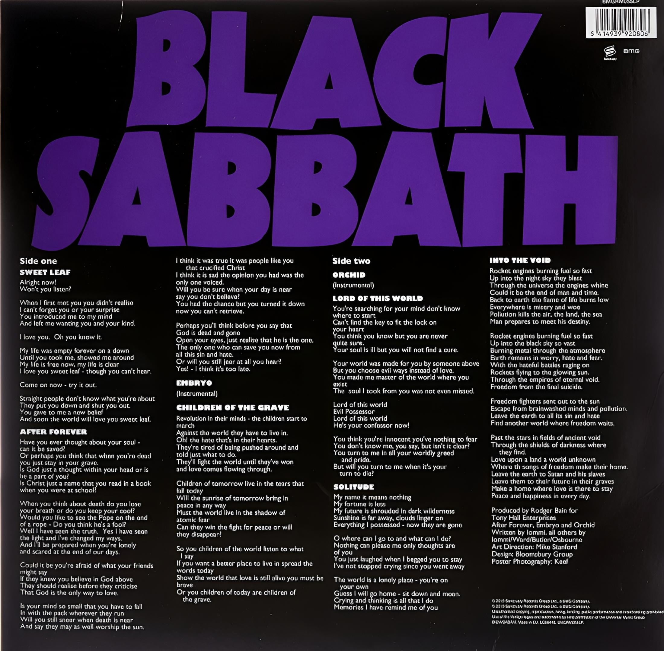 Black Sabbath - Master of Reality - Music & Performance - Vinyl 