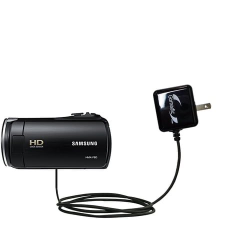 Gomadic Intelligent Compact AC Home Wall Charger suitable for the Samsung HMX F80 F90 - High output power with a convenient, foldable plug design - Us