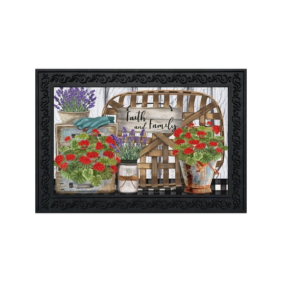 Briarwood Lane Doormat 30x18 Indoor Outdoor Faith and Family Farmhouse Spring For Spring Doormat
