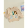 thumbnail image 4 of Yunliwuli Toddler Baby Boy Fall Sweatshirt Letter Print Pattern Long Sleeve Round Neck Pullover Loose Tops, 4 of 9