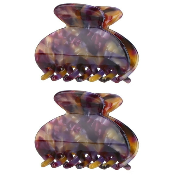 2pcs Acetate Sheet Simple Ponytail Bangs Claw Clips Women Headdress Accessories