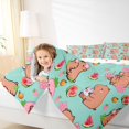thumbnail image 4 of Feelyou Cartoon Capibara Twin Comforter Sets, Strawberry Watermelon Bedding Set, 2-Piece, 4 of 8