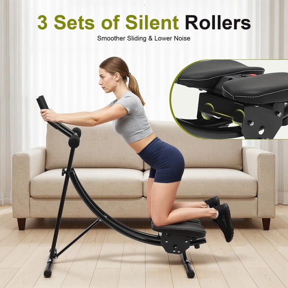 HOHOBLA Ab Machine Adjustable Ab Trainer with LED Monitor, Foldable Abdominal Workout Equipment for Home Gym Core Exercise Strength Training