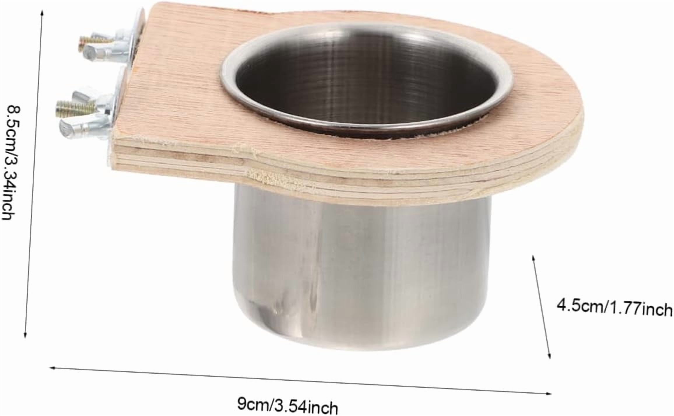 Cadorn Stainless Steel Parrot Feeder Cup - Durable Bird Feeder for Cages, Anti-Rust Pet Food Dish for Parakeets, Cockatiels, and Lovebirds