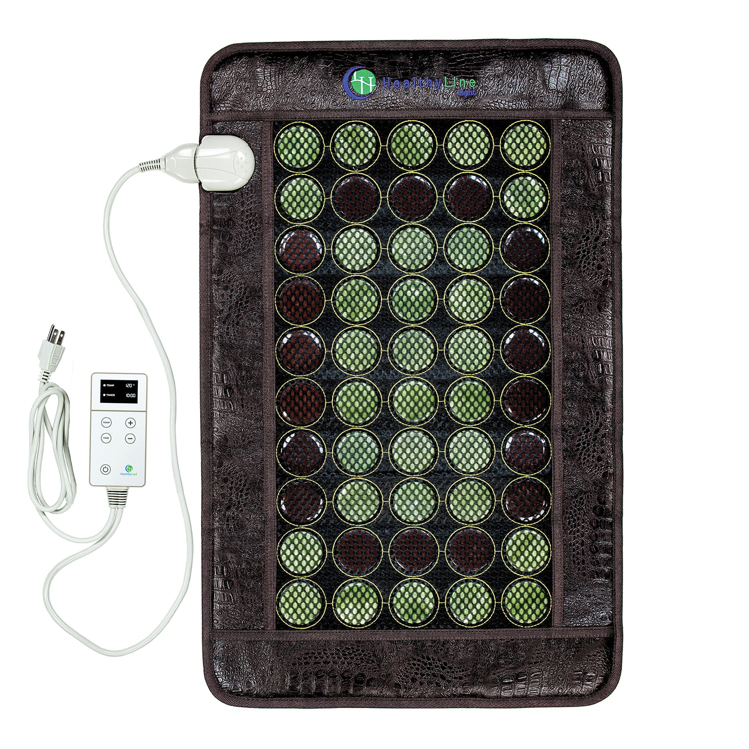 HealthyLine Heating Pad with Far Infrared Radiant Heat Technology - Hot  Stone Therapy - Negative Ions - 50 Pieces Natural Gemstone - 32in x 20in