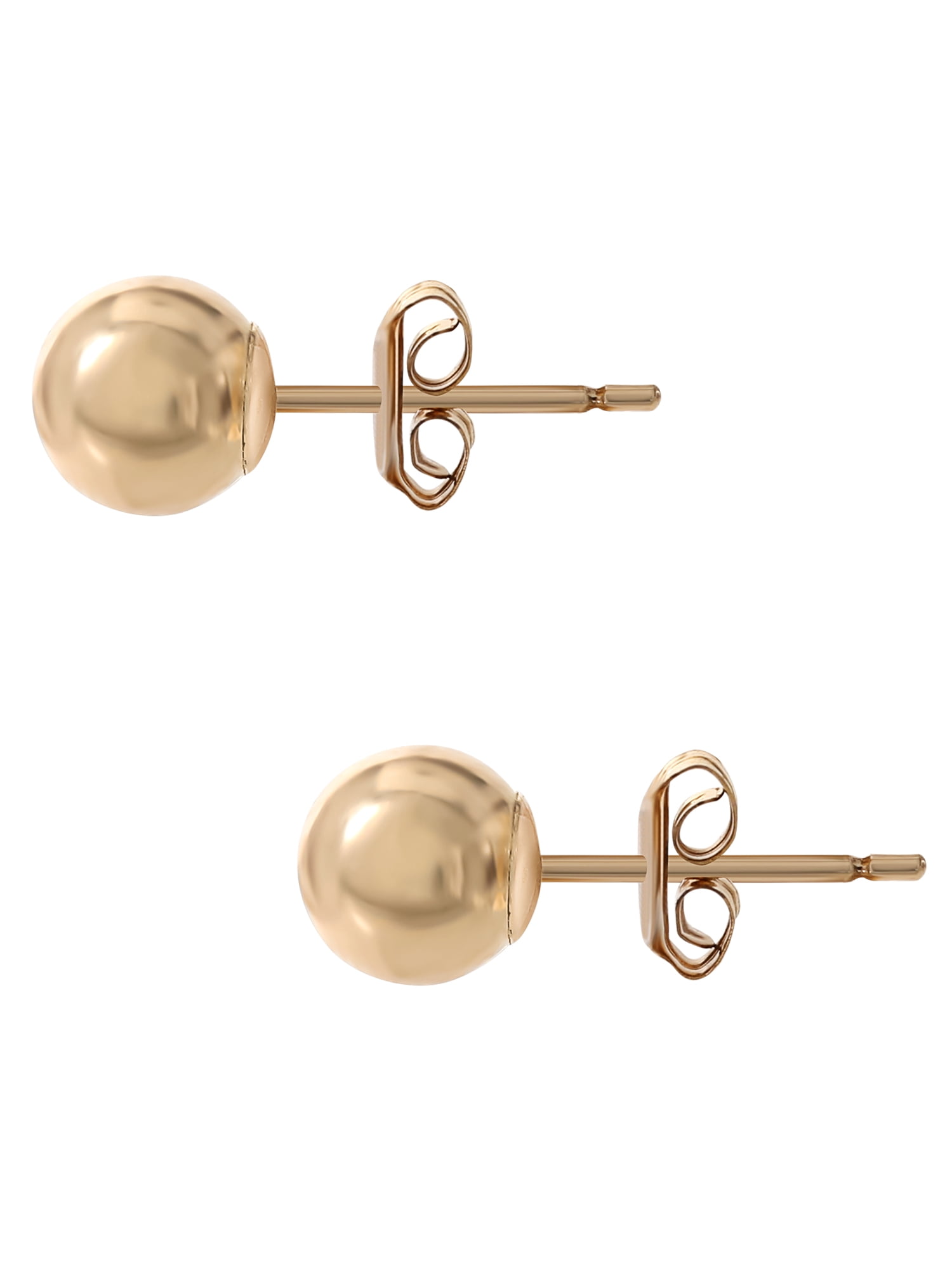 Brilliance Fine Jewelry Women’s 14K Yellow Gold 5MM Ball Stud Earrings