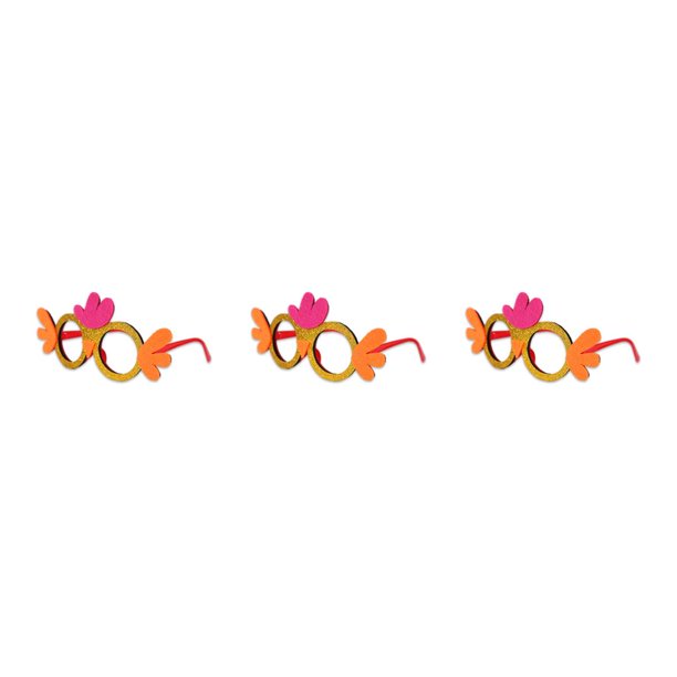 Guardurnaity Gafas de purpurina de dibujos animados de Pascua, gafas de plástico para fiesta de pollo, decoración de Festival, accesorios para fotos, Type1 NO1 Guardurnaity CBP192383