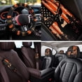 thumbnail image 5 of KUIFORTI American Flag Deer Car Seat Cover Set Comfortable Set 14 Pcs Aotumotive Interior Sets Car Armrest Cushion Non Slip Elastic Fabrics Fit Most Cars, Truck, Suv, or Van, 5 of 7