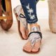 thumbnail image 1 of Zapatos con clip de verano para mujer Sandalias cómodas con cremallera Pisos Sandalias de playa informales Wmkox8yii shjk255, 1 of 7