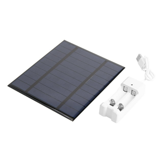 EDFRWWS 2.5W 5V USB Solar Battery Charger + AAA AA Rechargeable Battery