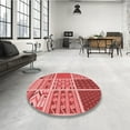 thumbnail image 3 of Ahgly Company Indoor Square Patterned Love Red Area Rugs, 5' Square, 3 of 6