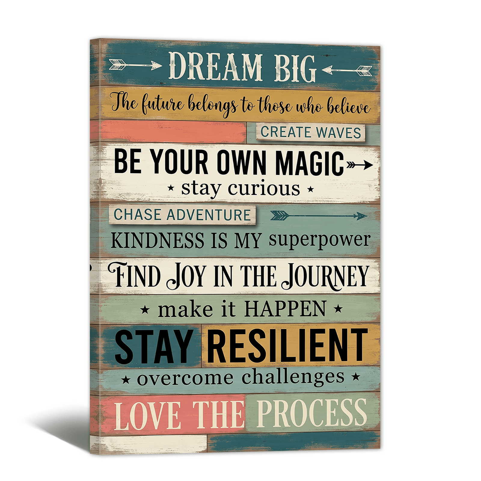 Inspirational Canvas Wall Art - Framed Dream Big Be Your Magic Quotes Print Colorful Motivational Motto Artwork Paintings Gifts for Living Room Classroom Library Office Home Wall Decor